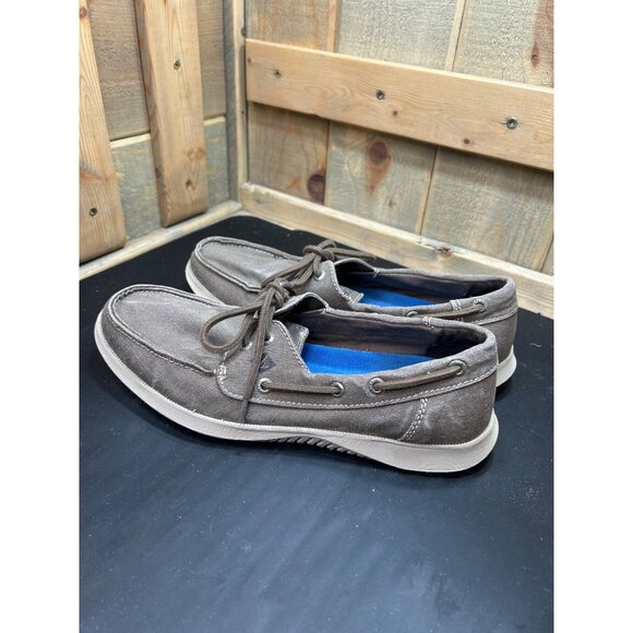 Sperry Top-Sider Mens Canvas Boat Shoes Size 8.5 Brown Slip On - Picture 5 of 7